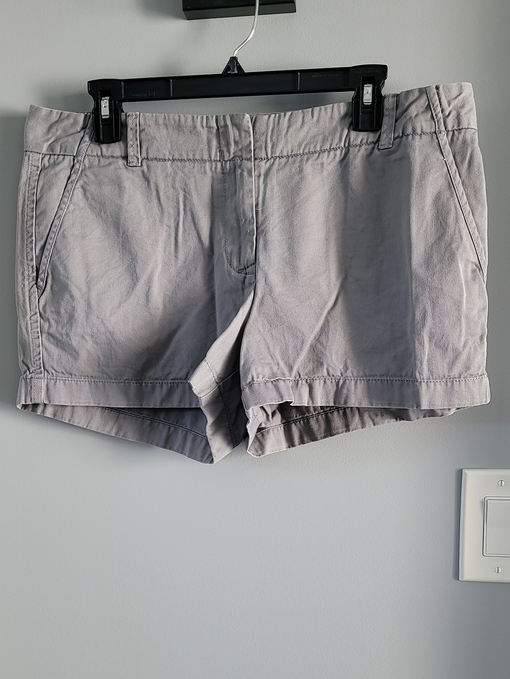 J. Crew Women's Light Gray Cotton Chino Shorts